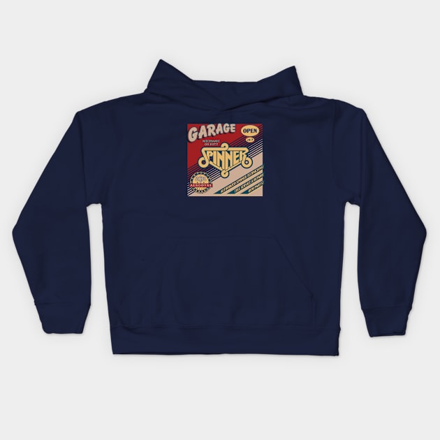 Spinner Repair Services Kids Hoodie by CuriousCurios